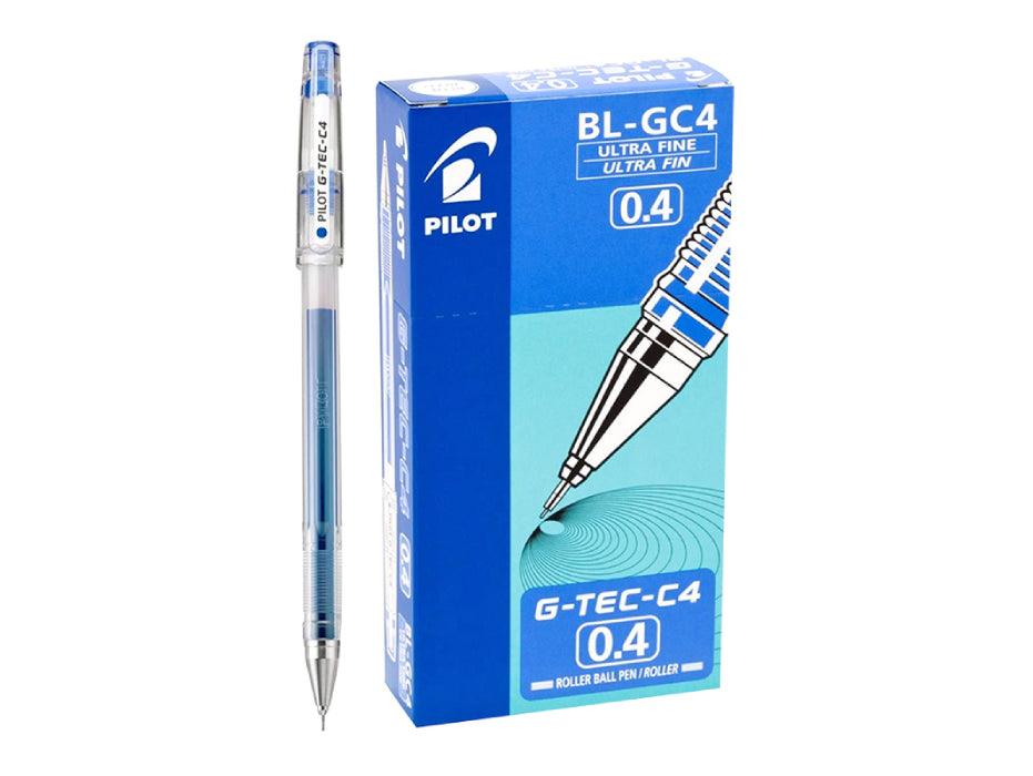 Pilot GTec C4 Gel Ink Rolling Ball Pens, Ultra Fine Point (0.4mm), Blue, 12pcs/box - Altimus