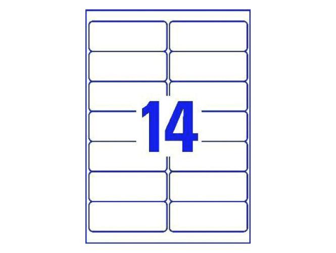 Avery L7163-100 Permanent Labels, Laser, 99.1x 38.1mm 14labels/Sheets, 100Sheets/Pack - Altimus