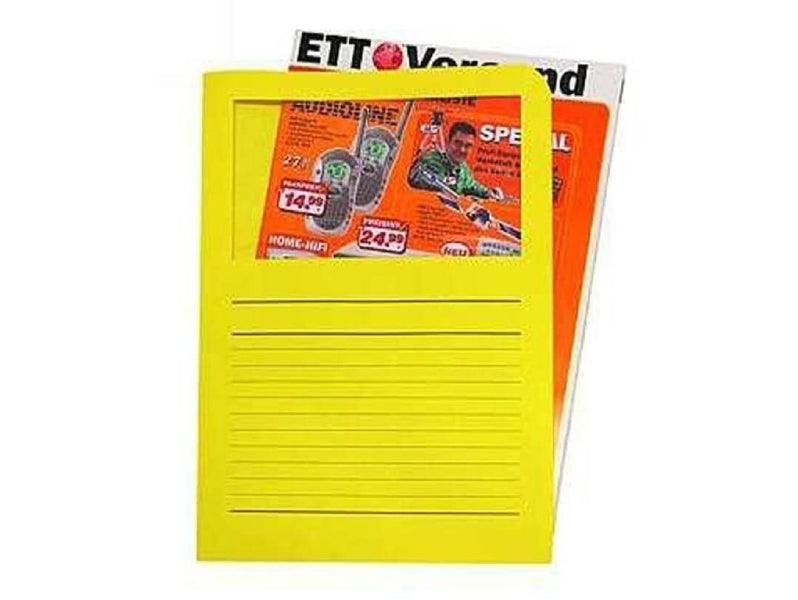 Elco Ordo Classico, L Paper Folder with Window, 5/pack, Golden Yellow - Altimus