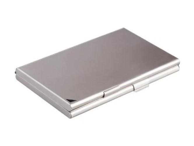 Durable Aluminum Business Card Case Duo, Metallic Silver - Altimus