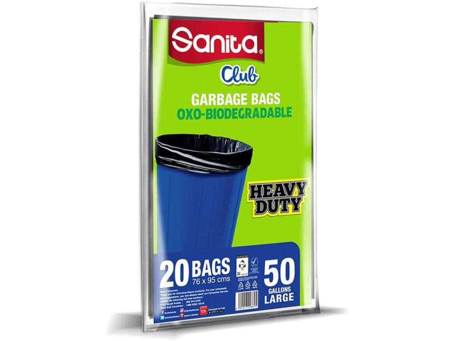 Plastic Trash Bags, 50 Gallons, Black, 20pcs/pack - Altimus