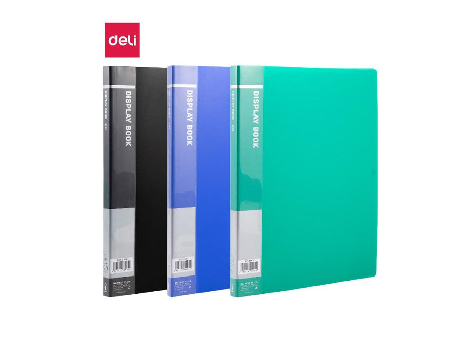 Deli 5002 Clear Book A4 Assorted Colors 20 Pockets - Altimus