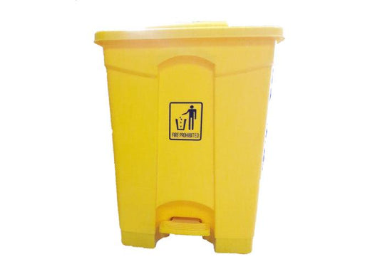 Chemex Garbage Bin Plastic With Pedal, 65 Liters, Yellow - Altimus