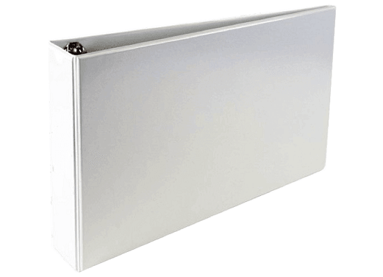 Alpha Presentation Binder 2 Rings A3 Landscape, 76mm Spine, White (208-A3) - Altimus