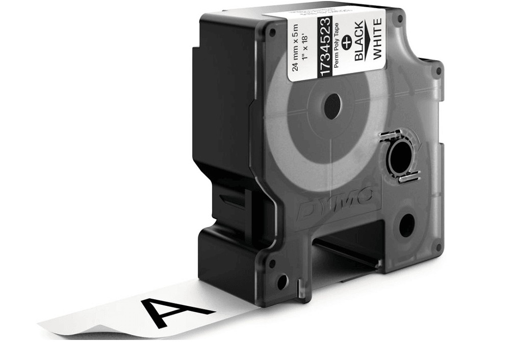 Dymo 1734523 Rhino 24mm Black On White Polyester Tape (DYS0773830) - Altimus