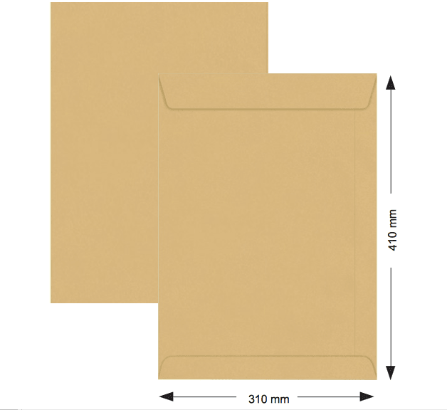 Hispapel Brown Envelope 310 x 410mm 16" x 12" 250pcs-box - Altimus