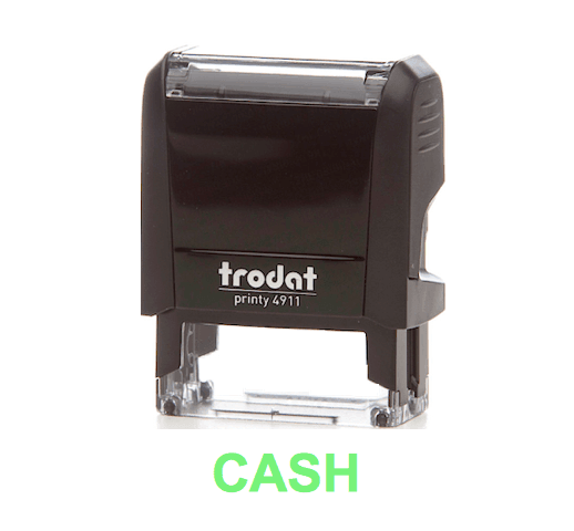 Trodat Printy 4911 Stamp "CASH" - Green - Altimus