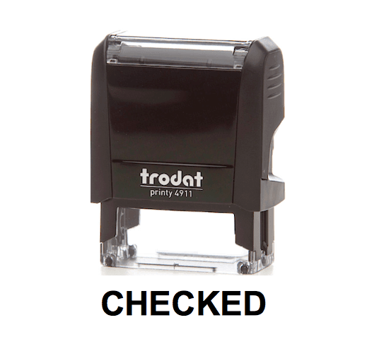 Trodat Printy 4911 Stamp "CHECKED" - Black - Altimus