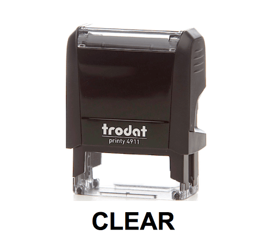 Trodat Printy 4911 Stamp "CLEAR" - Black - Altimus