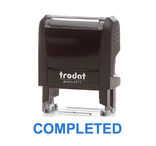 Trodat Printy 4911 Stamp "COMPLETED" - Blue - Altimus
