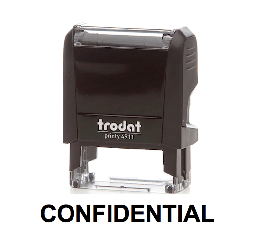 Trodat Printy 4911 Stamp "CONFIDENTIAL" - Black - Altimus