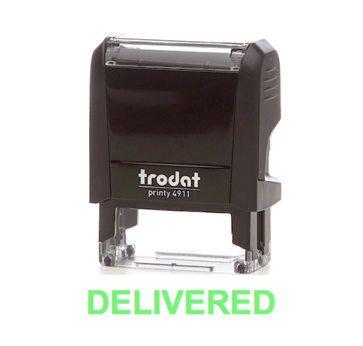Trodat Printy 4911 Stamp "DELIVERED" - Green - Altimus