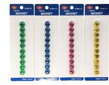 Deluxe Magnetic Button, 1.5cm, 10pcs-pack, assorted Colors - Altimus