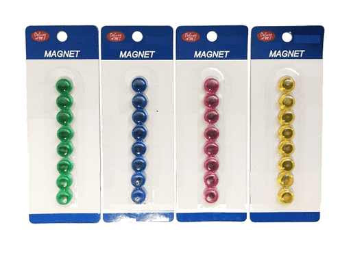 Deluxe Magnetic Button 2 cm 8-pack Assorted Colors - Altimus