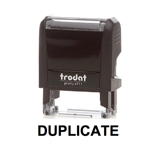 Trodat Printy 4911 Stamp "DUPLICATE" - Black - Altimus