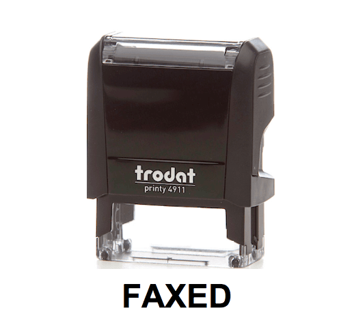 Trodat Printy 4911 Stamp "FAXED" - Black - Altimus