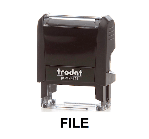 Trodat Printy 4911 Stamp "FILE" - Black - Altimus