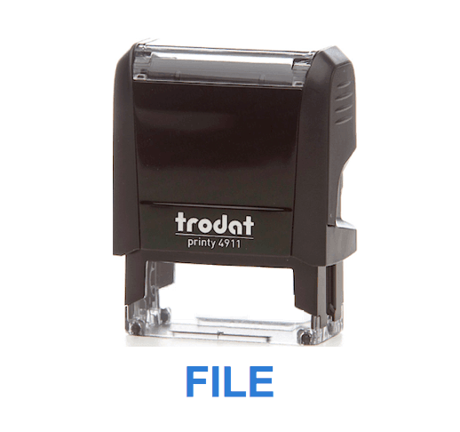 Trodat Printy 4911 Stamp "FILE" - Blue - Altimus