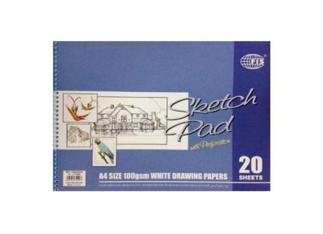 Sketch Pad, Side Spiral, A4, 100gsm, Perforated Pages - Altimus