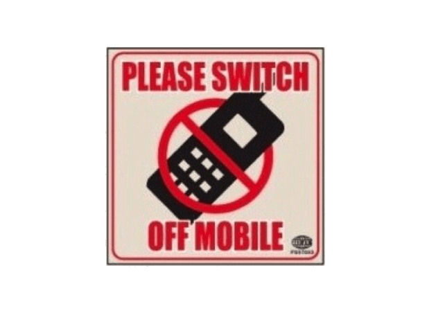 Sticker "PLEASE SWITCH OFF MOBILE" 11x11cm - Altimus