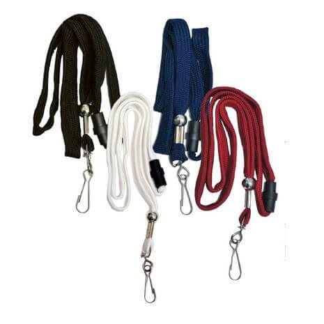 Name Badge Lanyard With Metal Hook, Black (FSNALY10MMBK) - Altimus