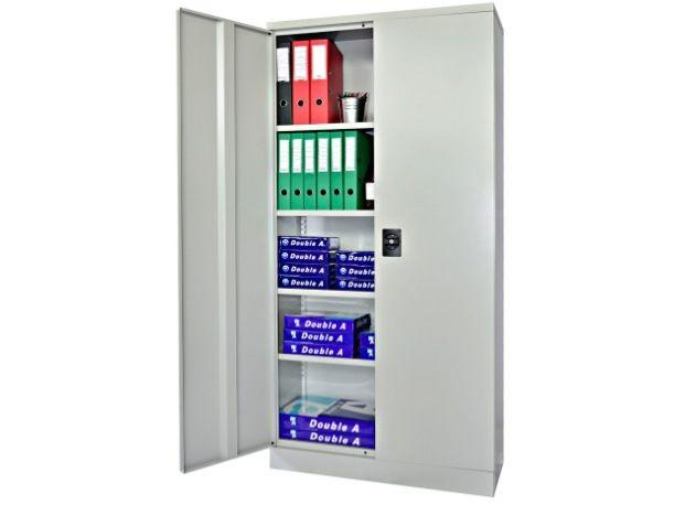 Hadid Steel Cupboard, 4 Shelves, Grey - Altimus