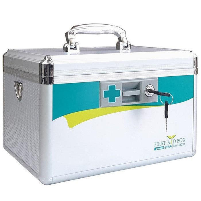 Glosen First Aid Box with shoulder Strap Aluminum 305X195x200 Silver (R 8031) - Altimus