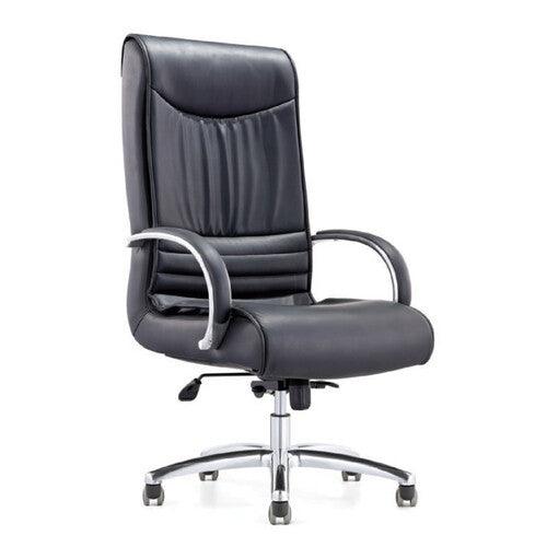 Major High Back Swivel Chair, PVC, Black Color - Altimus