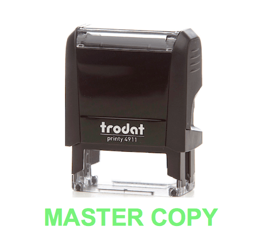 Trodat Printy 4911 Stamp "MASTER COPY" - Green - Altimus