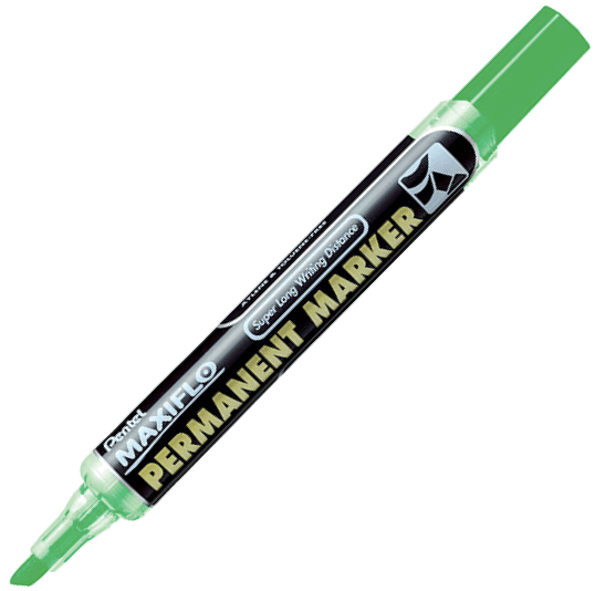 Pentel NLF60 Maxiflo Chisel Tip Permanent Marker, Assorted (Pack of 4) - Altimus