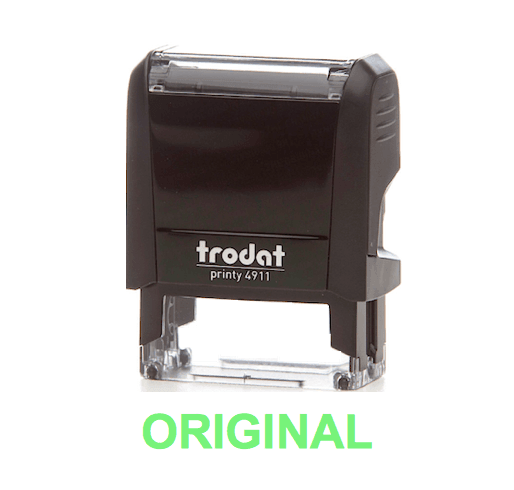 Trodat Printy 4911 Stamp "ORIGINAL" - Green - Altimus