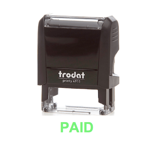 Trodat Printy 4911 Stamp "PAID" - Green - Altimus
