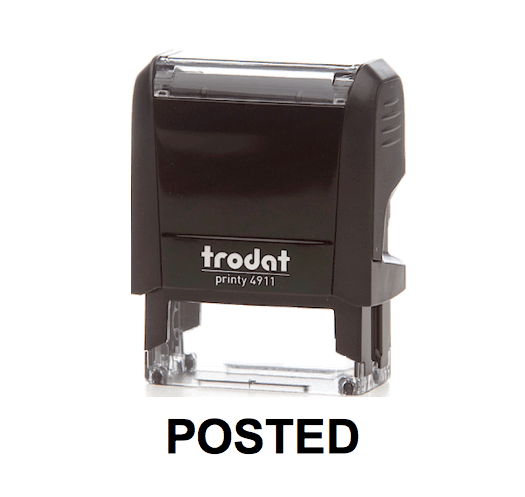 Trodat Printy 4911 Stamp "POSTED" - Black - Altimus