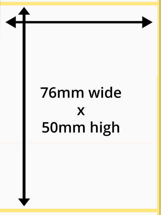 PP Synthetic Label 76 x 50mm - 1000 - 40mm Core - Altimus