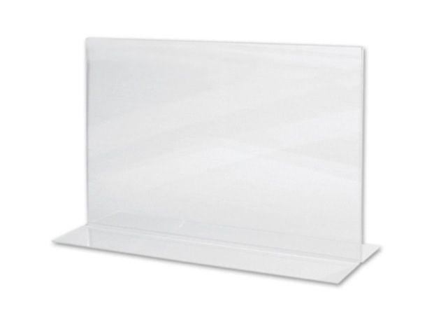 Acrylic Sign Holder 2 Sided T-Base A4 Landscape 297x210mm - Altimus