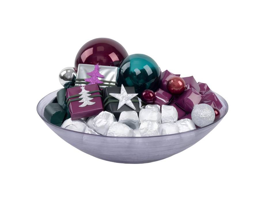 Patchi Glass Bowl - Light Purple 965g (26 x 26 x 7 cm)