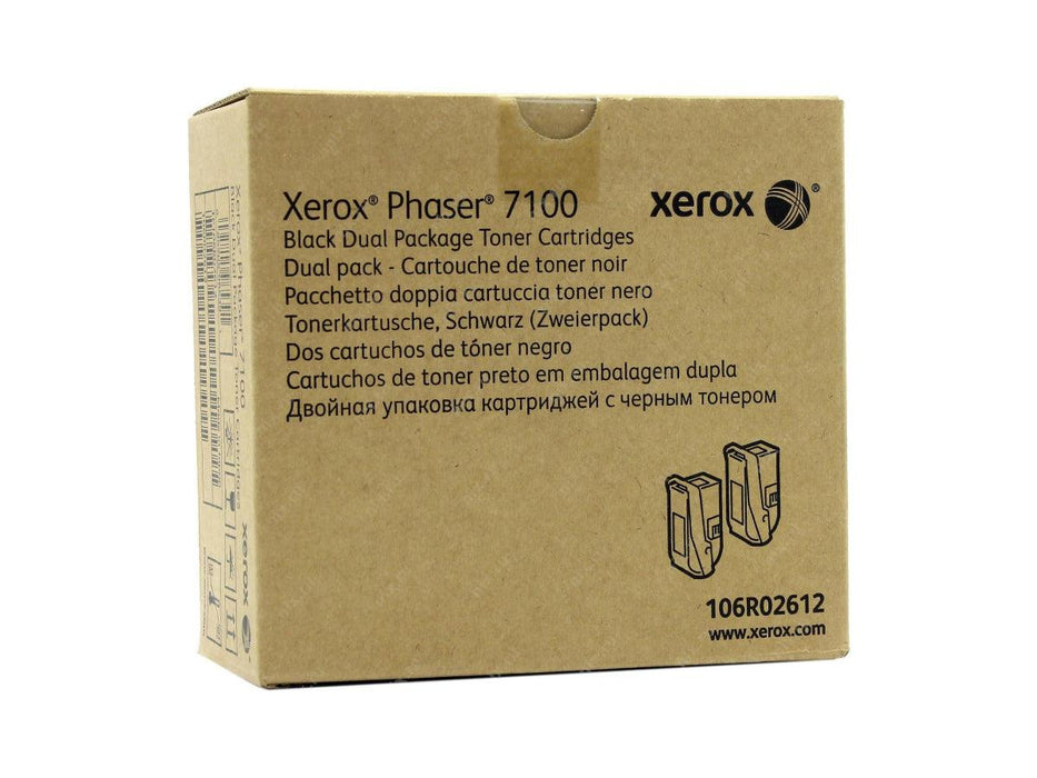 Xerox 106R02612 Black Toner Cartridge, Dual Pack