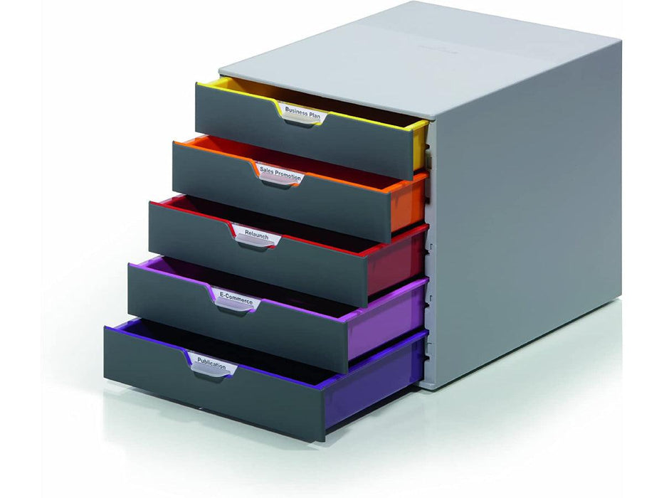 Durable Varicolor 5 - Plastic File Cabinet with 5 Colourful Drawers