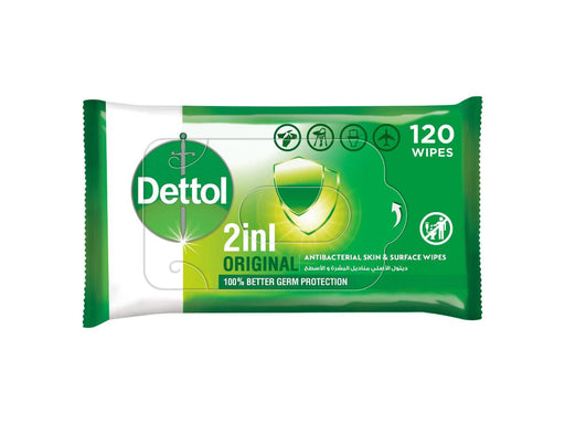Dettol Original Anti-Bacterial Multi Use Wipes 120 Count - Altimus