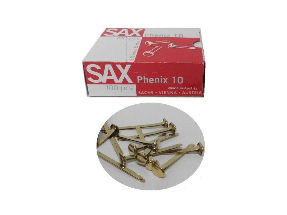 Sax Roundheaded Paper Fasteners 10mm Phenix 10 - Altimus
