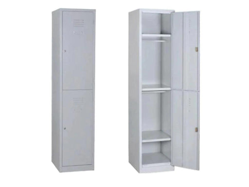 Rexel 2 Door Locker, 180x37.5x46 cm. RXL202ST (Grey) - Altimus