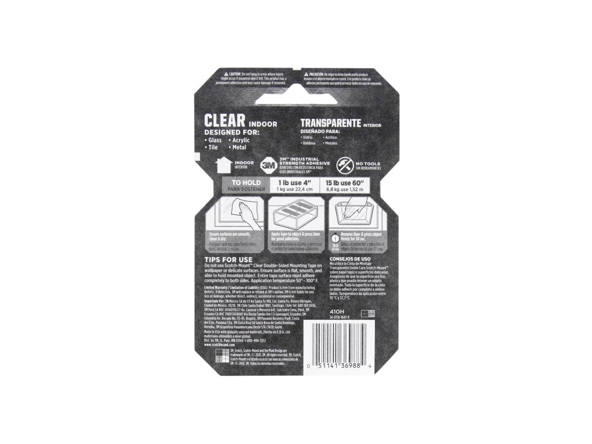 3M Scotch Clear Mounting Tape 1"X60" 410H - Altimus
