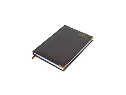 2024 Diary A5, Vinyl Cover, Golden Corners, 1Day/Page- English (22E) - Altimus