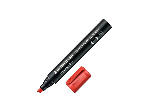 Staedtler Lumocolor Permanent Marker, Chisel Tip, Red - Altimus