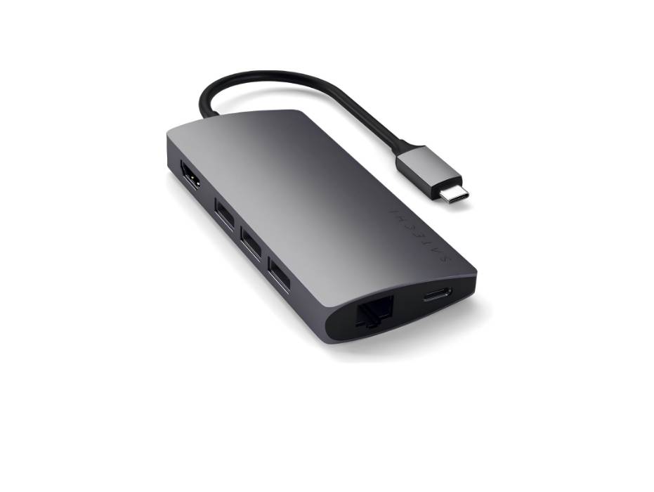 Satechi USB-C Hub Multiport Adapter V2 - Hdmi 4k- Ethernet port - Space Gray
