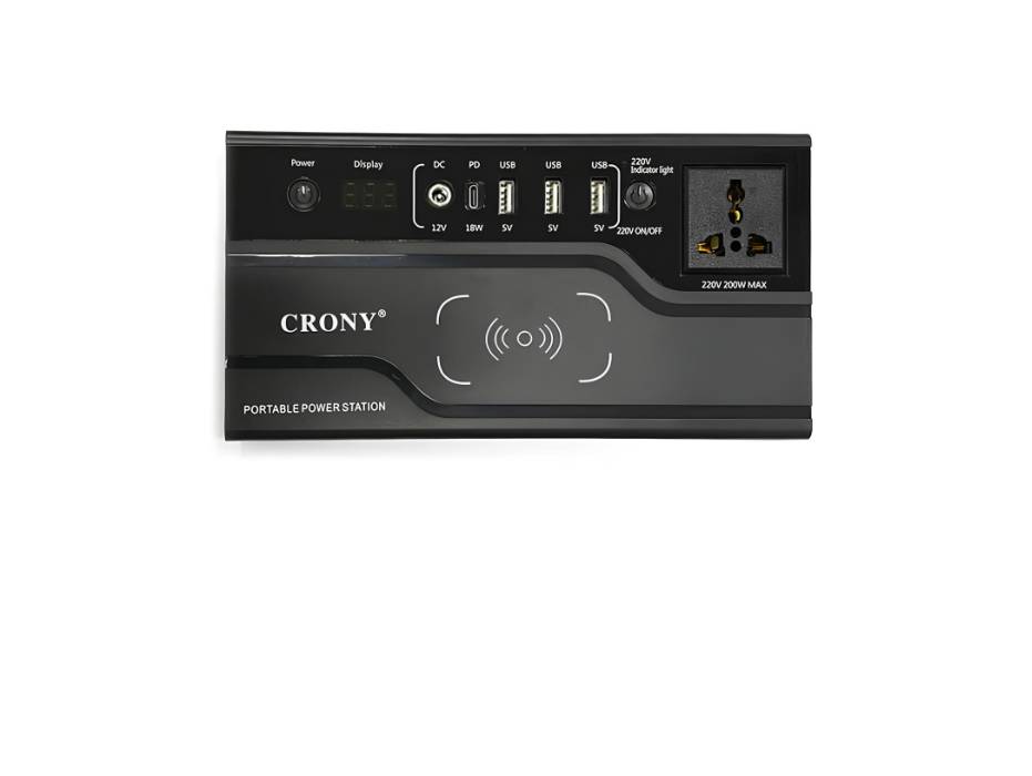CRONY FAC-200X with wireless charging Portable Power Station AC Power bank module 200W
