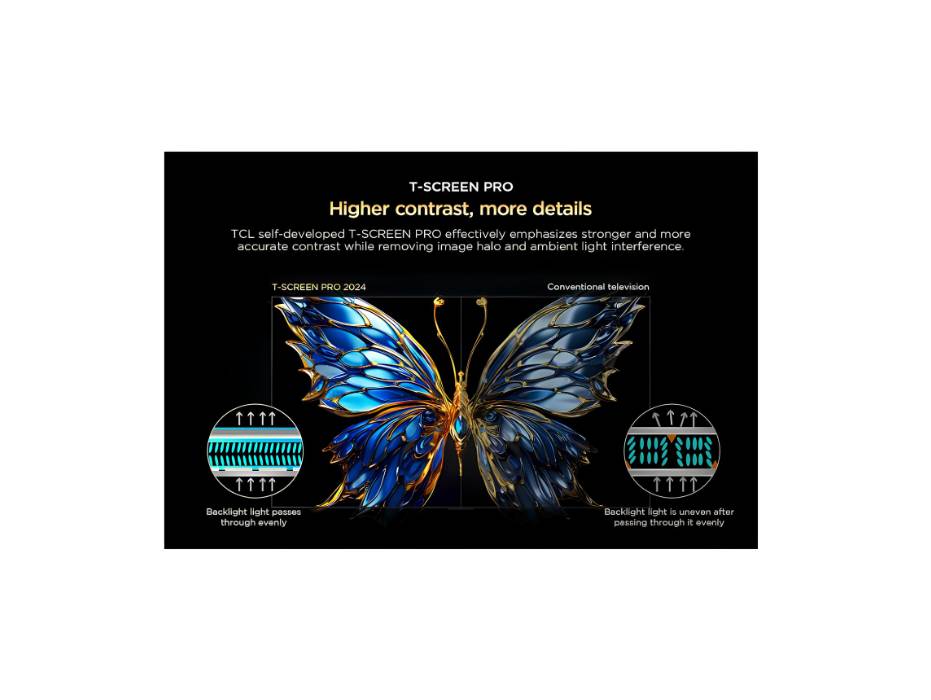 TCL 55T7B 55 Inch Smart TV 4K QLED Pro HDR 10+ Google TV, Quantum Dot Technology, Dolby Vision- Atmos, MEMC, Game Master, Slim Design