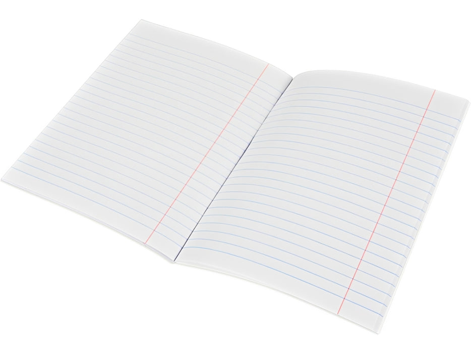 FIS Exercise Book, 165mmx210mm, 50sheets, 100pages, Single Line wiht Right Margin, 12pcs/pack,  Neon Blue Cover
