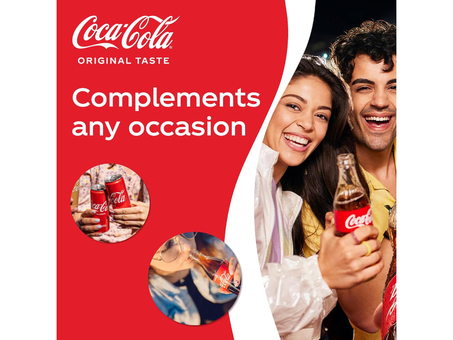 Coca-Cola Regular, Glass Bottle 290ml, Pack of 24