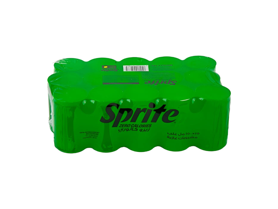 Sprite Zero in Can, 150ml Pack of 15